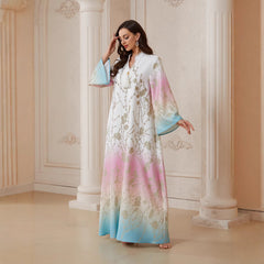 Gradient Long-Sleeve Maxi Dress – Raya