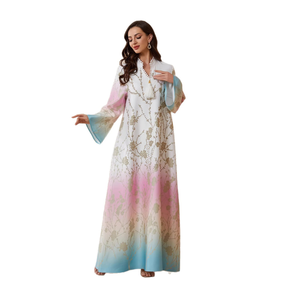 Gradient Long-Sleeve Maxi Dress – Raya