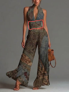 Pleated Wide-Leg Jumpsuit – Mira