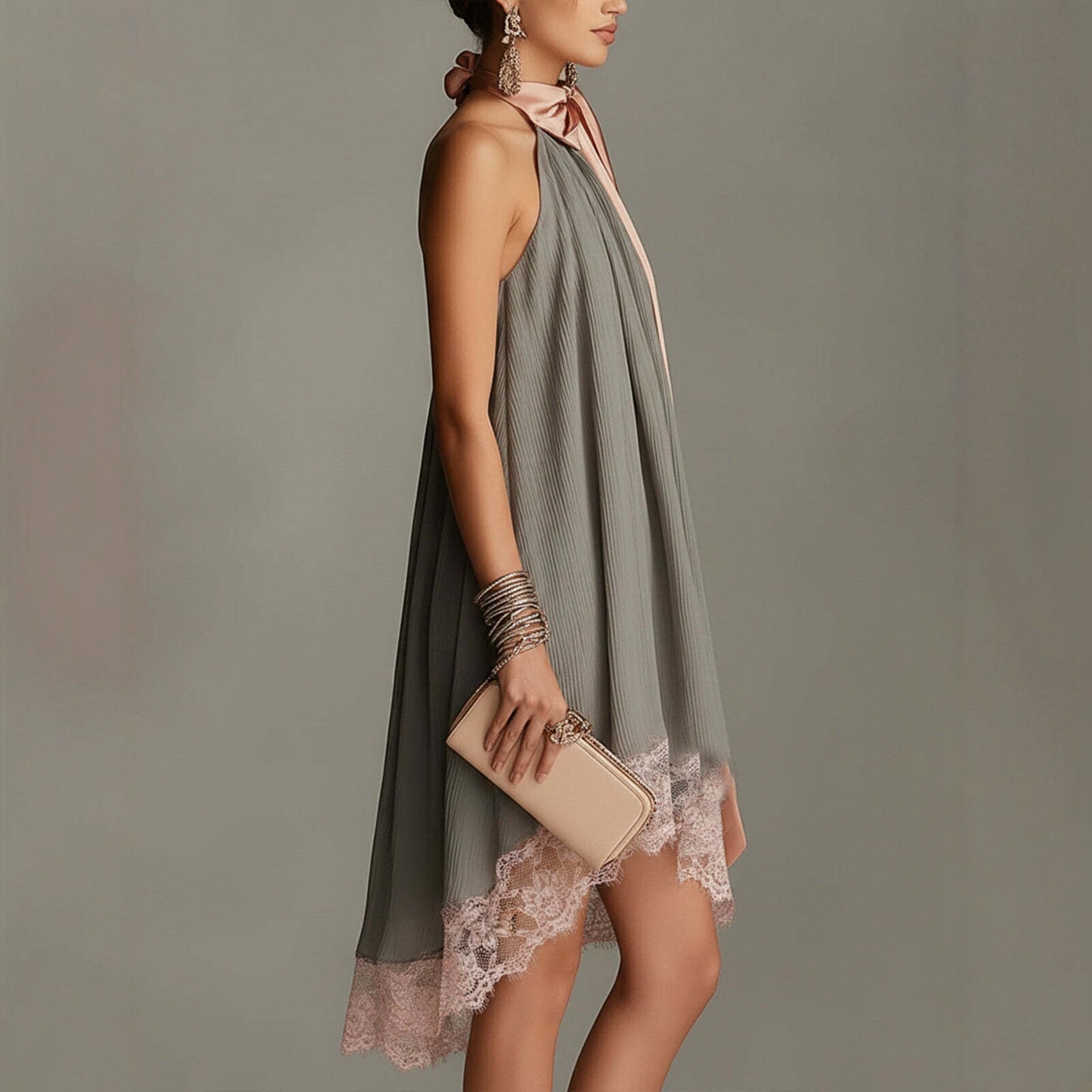 Gray Strapless Tie-Dye Midi Dress – Casa Luvia