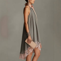 Gray Strapless Tie-Dye Midi Dress – Lyra