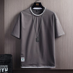 Men Solid Cotton Crew Neck Tee – Atlas