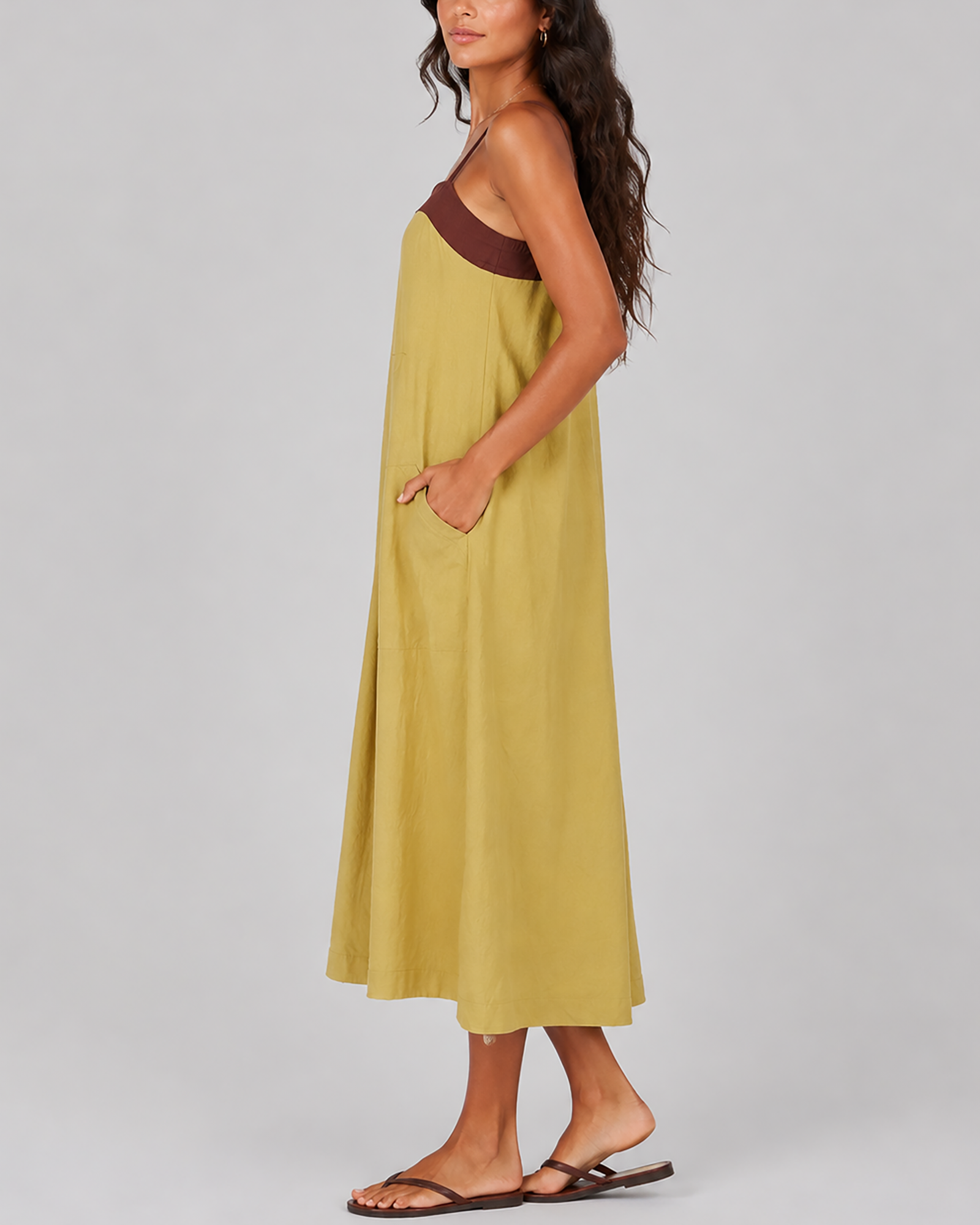Colorblock Pocket Strap Maxi Dress – Casa Luvia