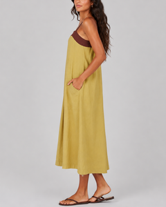 Colorblock Pocket Strap Maxi Dress – Maren