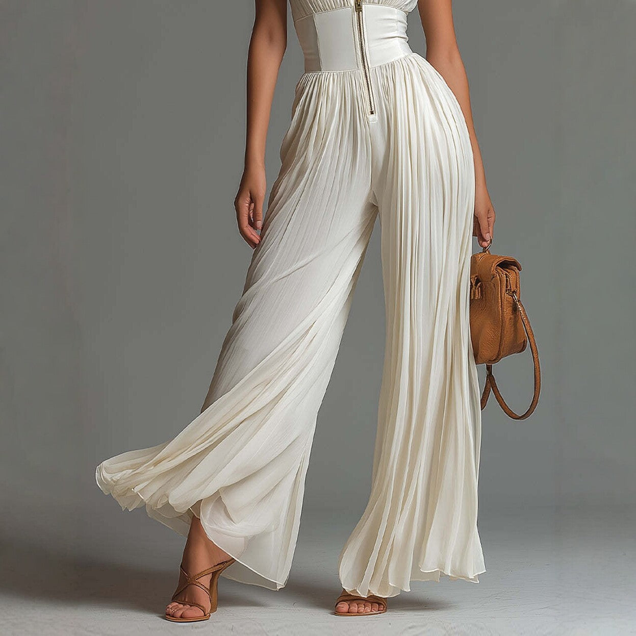 Pleated Wide-Leg Jumpsuit – Casa Luvia