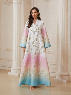 Gradient Long-Sleeve Maxi Dress – Raya