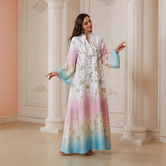 Gradient Long-Sleeve Maxi Dress – Raya