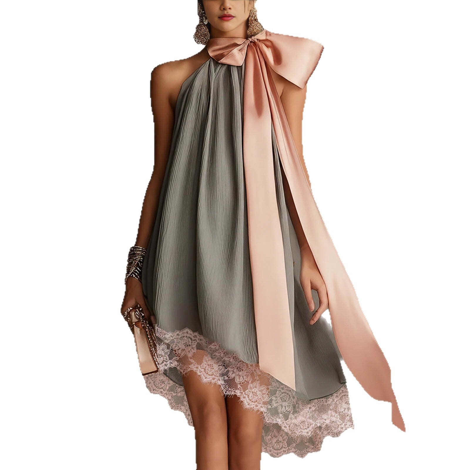 Gray Strapless Tie-Dye Midi Dress – Casa Luvia